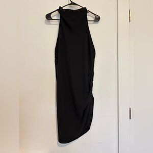 AMANDA UPRICHARD BACKLESS BLACK ROUSCHED CLASSIC LBD SZ LARGE